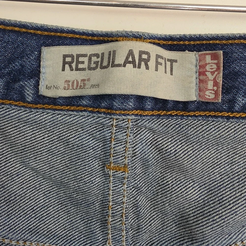 Levi's 505 Regular Fit Jeans Men's 36x30 Blue Straight Leg